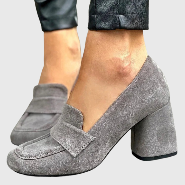 Block Heel Loafers