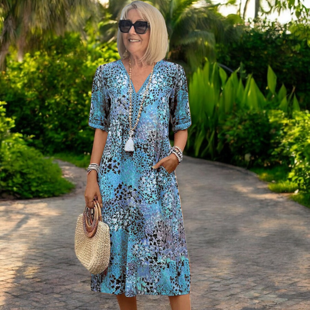 Iris | Lightweight Fluid Dress with Flattering Effect