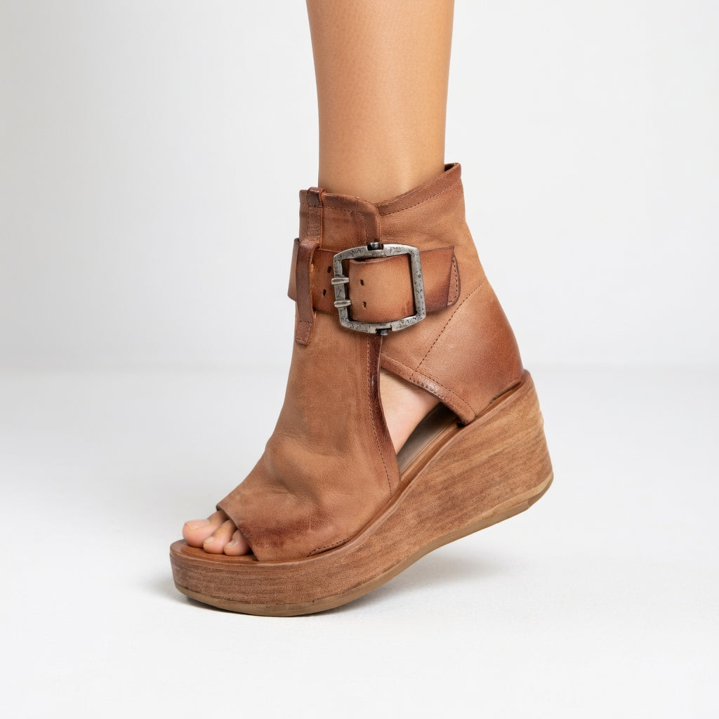 Orélisse | Open Wedge Ankle Boots Modern Style