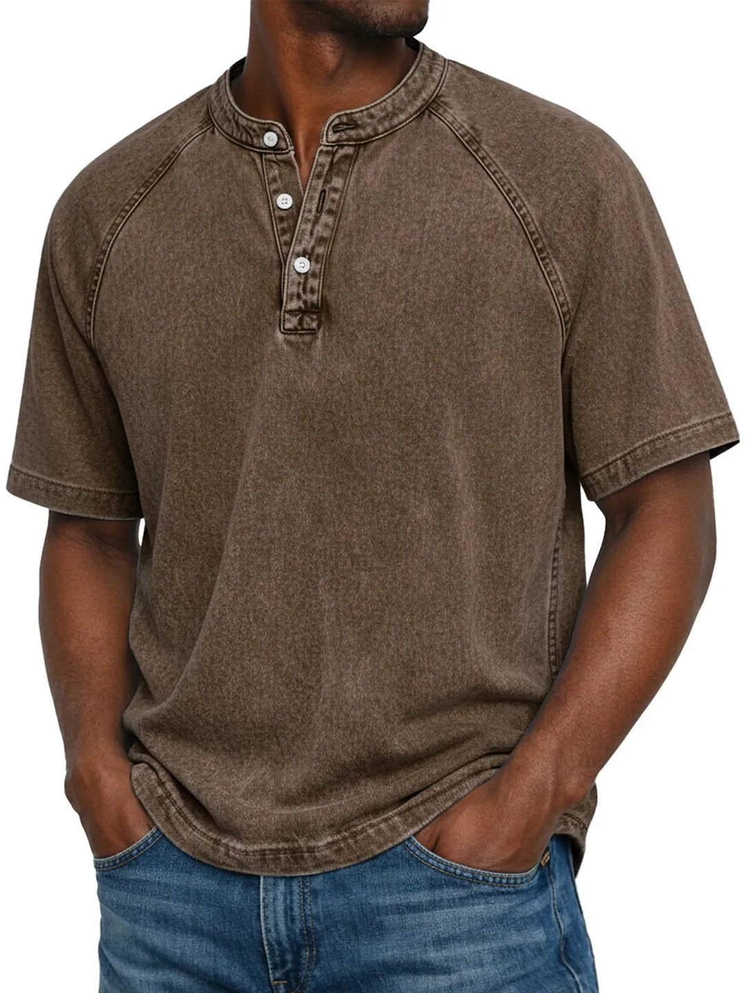 Leo | Vintage Men's Shirt with Buttons - 100% Cotton
