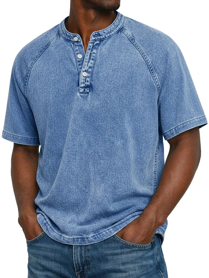 Leo | Vintage Men's Shirt with Buttons - 100% Cotton