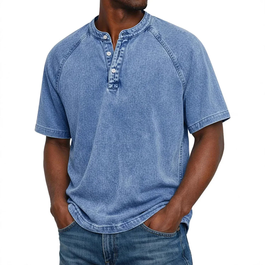 Leo | Vintage Men's Shirt with Buttons - 100% Cotton