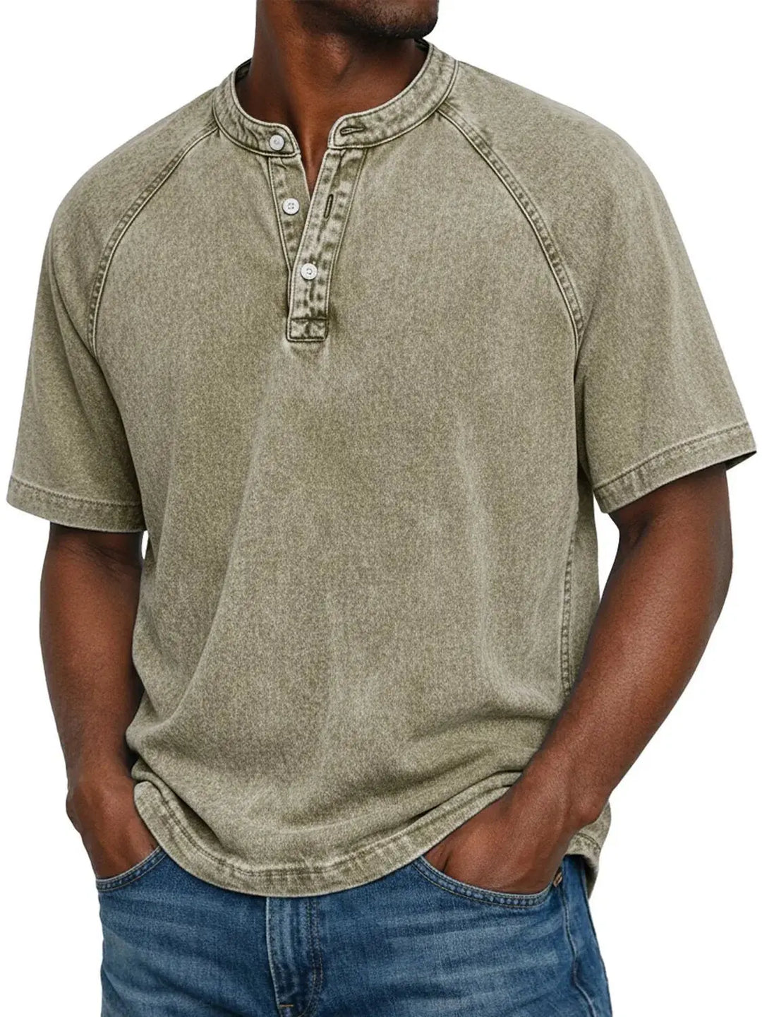 Leo | Vintage Men's Shirt with Buttons - 100% Cotton
