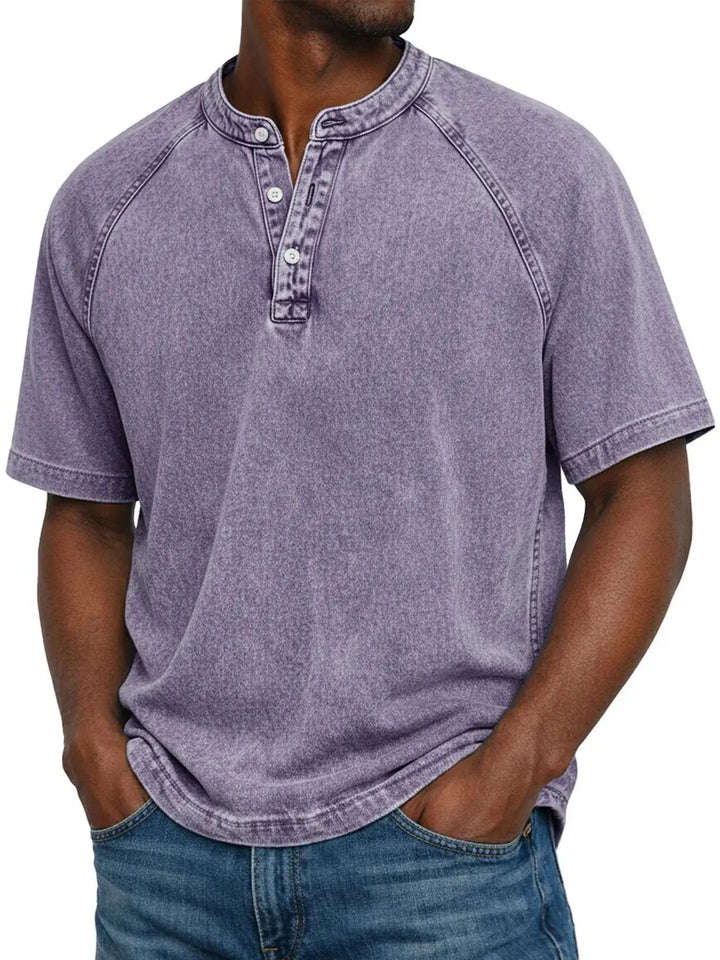 Leo | Vintage Men's Shirt with Buttons - 100% Cotton