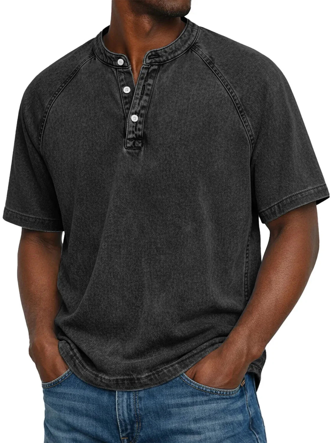 Leo | Vintage Men's Shirt with Buttons - 100% Cotton