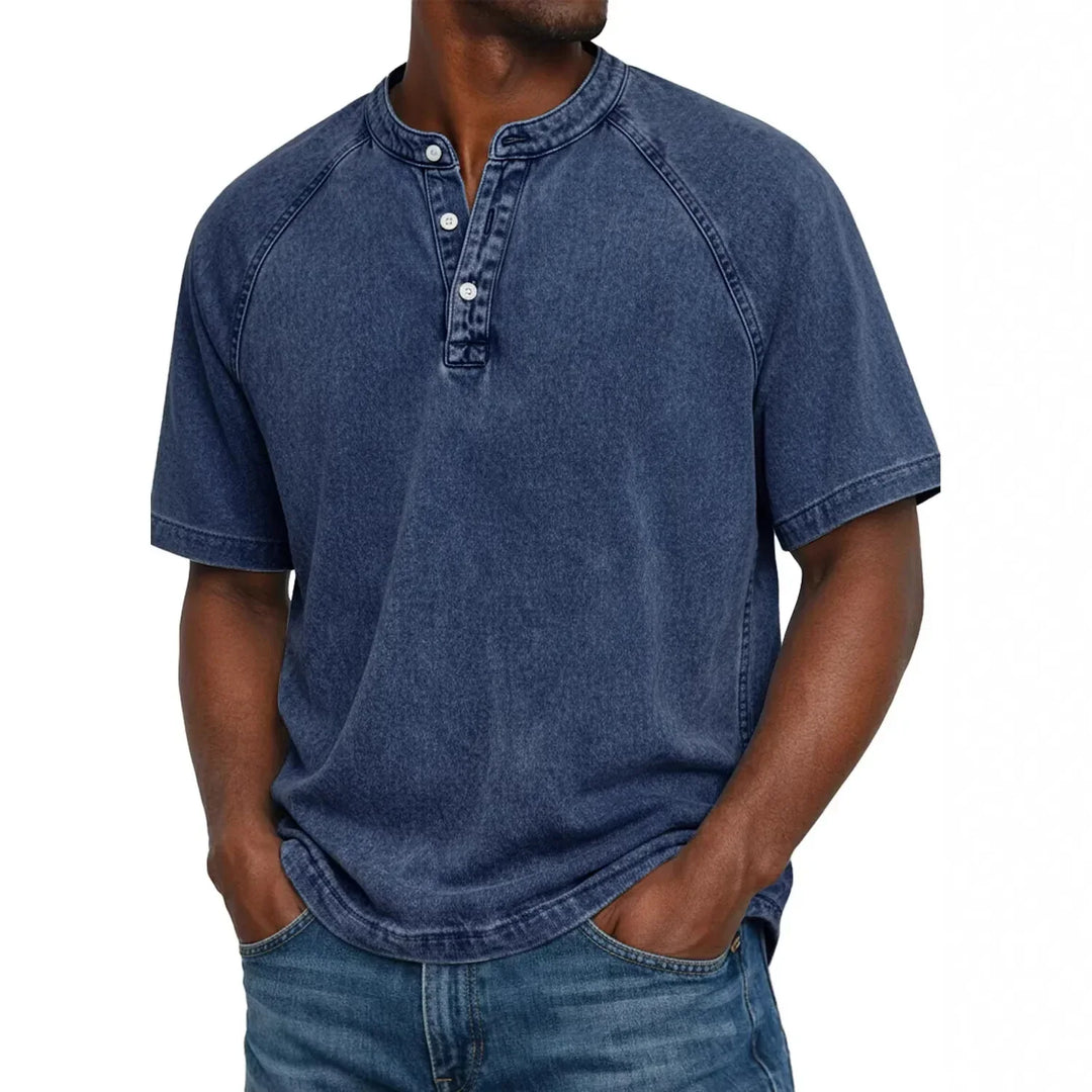 Leo | Vintage Men's Shirt with Buttons - 100% Cotton