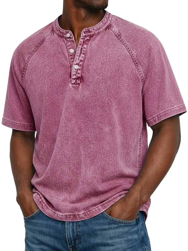 Leo | Vintage Men's Shirt with Buttons - 100% Cotton