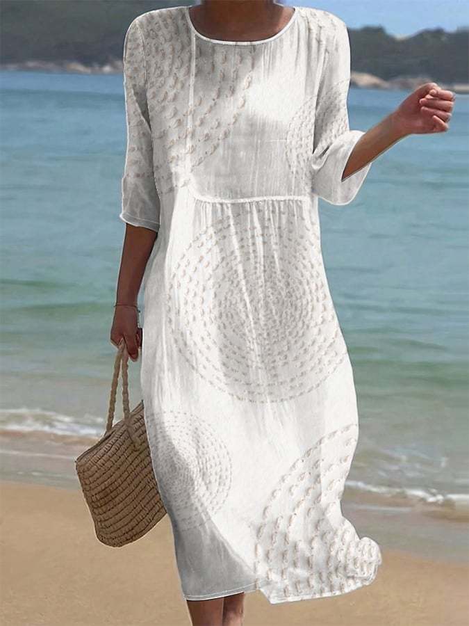 Women's Casual Embroidered Dress