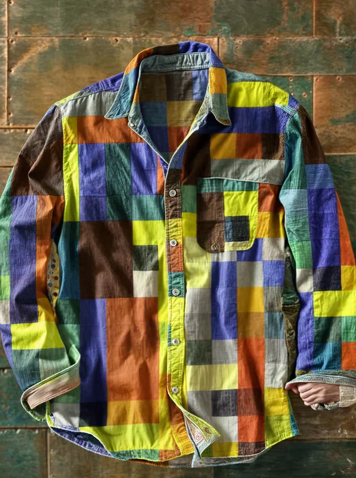 Arthur | Premium Patchwork Shirt – Unique Style and Comfortable Fit