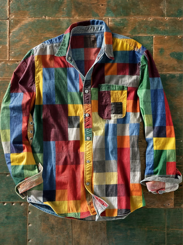 Arthur | Premium Patchwork Shirt – Unique Style and Comfortable Fit