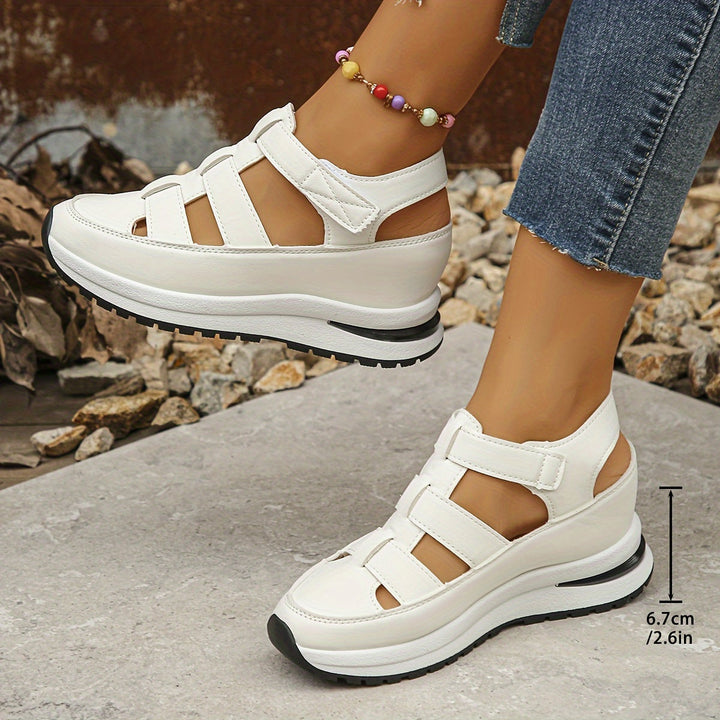 Lottie | Soft sole platform sandals with round toe